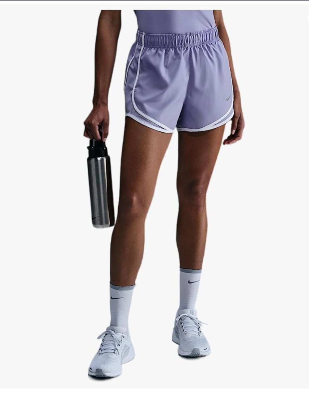 Nike Tempo Women's Dri-FIT Mid-Rise Brief-Lined Running Shorts Lilac Ice